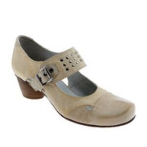 Fidji Women’s Healed Studded Mary Jane’s, color Sage, Size 37.